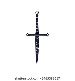 Sword Icon Silhouette Vector Flat Style 2