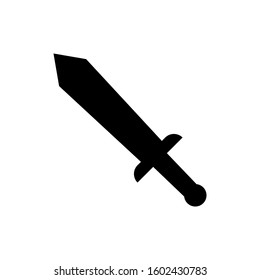 Sword icon, simple archaic war trendy design template illustration.