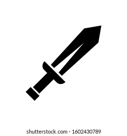Sword icon, simple archaic war trendy design template illustration.