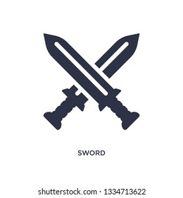 sword icon. Simple element illustration from history concept. sword editable symbol design on white background. Can be use for web and mobile.