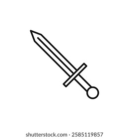 Sword icon. simple thin line vector icon