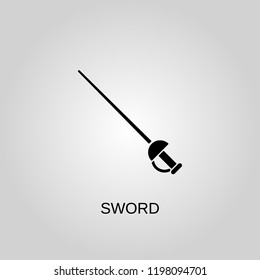 Sword icon. Sword symbol. Flat design. Stock - Vector illustration.