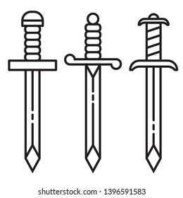 Sword Icon Symbol Set - Vector 