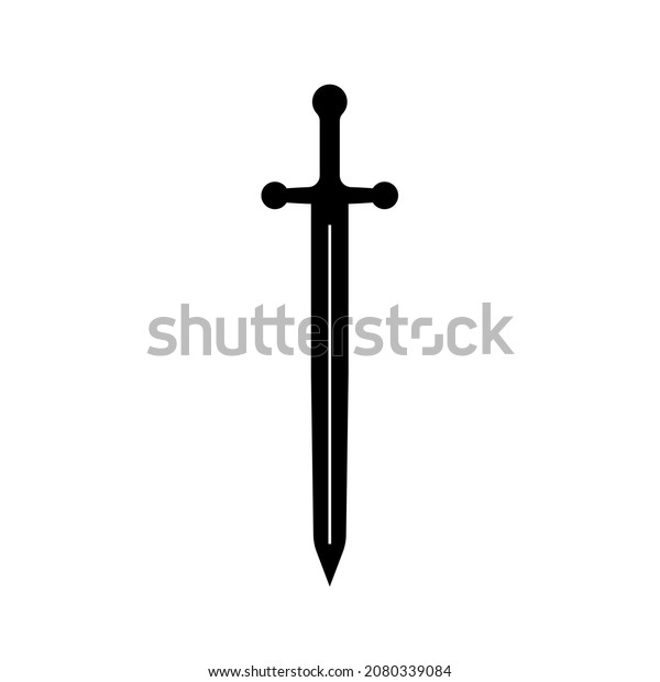 Sword Icon Symbol Weapon Power Logo Stock Vector (Royalty Free ...