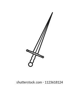 sword icon in trendy flat design 