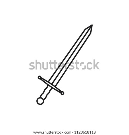sword icon in trendy flat design 