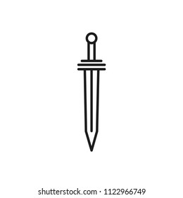 sword icon in trendy flatstyle