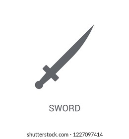 Sword icon. Trendy Sword logo concept on white background from Museum collection. Suitable for use on web apps, mobile apps and print media.