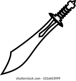 Sword Icon, Sword Vector Art Illustration