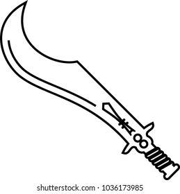 Sword Icon, Sword Vector Art Illustration