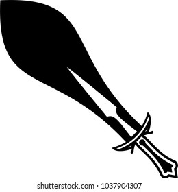 Sword Icon, Sword Vector Art Illustration