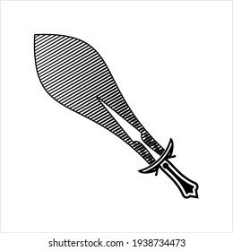 Sword Icon, Sword Vector Art Illustration