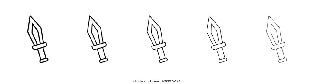 Ícone de espada Ilustração de arte vetorial