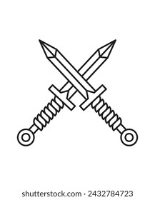 sword icon, vector best line icon.