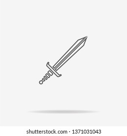 Sword icon. Vector concept illustration for design.