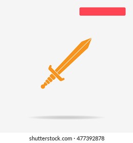 Sword icon. Vector concept illustration for design.