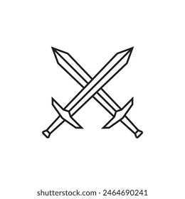 Sword icon vector design concept isolated on white background