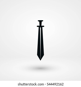 sword icon vector, flat design best vector icon