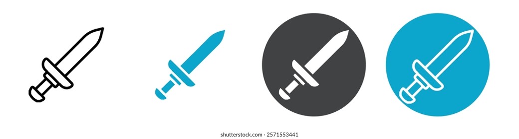 sword icon Vector illustration in black