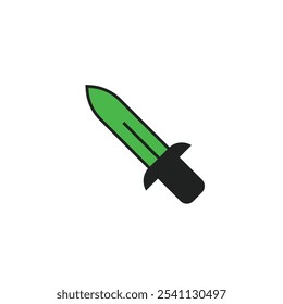 Ilustración vectorial de ícono de espada personalizable