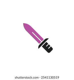 Ilustración vectorial de ícono de espada personalizable