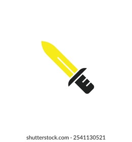 Ilustración vectorial de ícono de espada personalizable