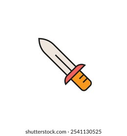 Ilustración vectorial de ícono de espada personalizable