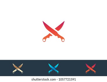 Sword icon vector illustration design logo