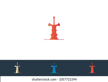Sword icon vector illustration design logo