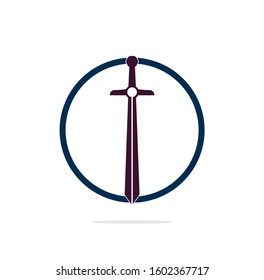Sword icon vector illustration design logo, Sword logo