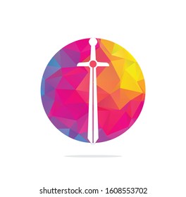 Sword icon vector illustration design logo, Sword logo