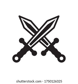 Diseño de iluminación de vectores de iconos de espada