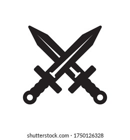 Diseño de iluminación de vectores de iconos de espada