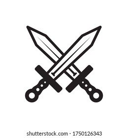 Schwertsymboldesign für Vektorgrafiken