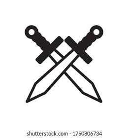 Diseño de iluminación de vectores de iconos de espada