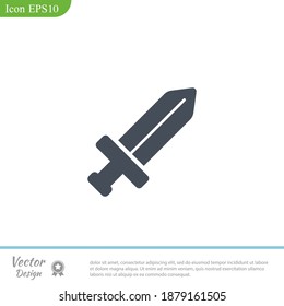 icono de la espada. Ilustración del vector EPS 10.