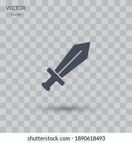 Schwertsymbol. Vektorgrafik EPS10.
