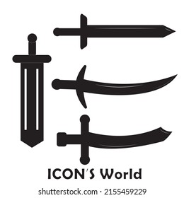 Icono de espada. Ilustración vectorial eps10.
