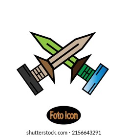 Icono de espada. Ilustración vectorial eps10
