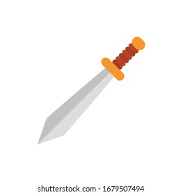 Icono de espada.  Ilustración vectorial aislada en fondo blanco.