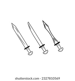 sword icon vector illustration logo design