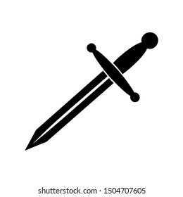 sword icon vector isolated with black color