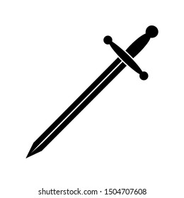 sword icon vector isolated with black color
