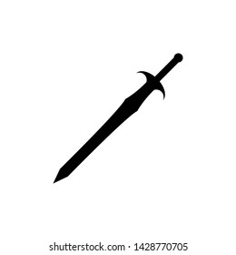 Sword Icon Vector Logo Illustration Template - Vector