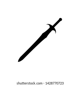 Sword Icon Vector Logo Illustration Template - Vector