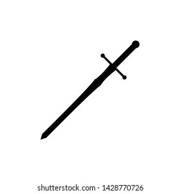 Sword Icon Vector Logo Illustration Template - Vector