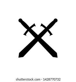 Sword Icon Vector Logo Illustration Template - Vector
