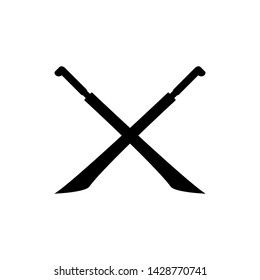 Sword Icon Vector Logo Illustration Template - Vector