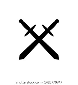 Sword Icon Vector Logo Illustration Template - Vector