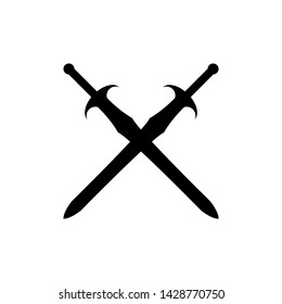 Sword Icon Vector Logo Illustration Template - Vector